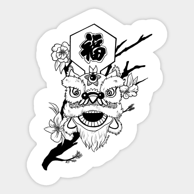 Chinese Lion Sticker by NinjaKlee